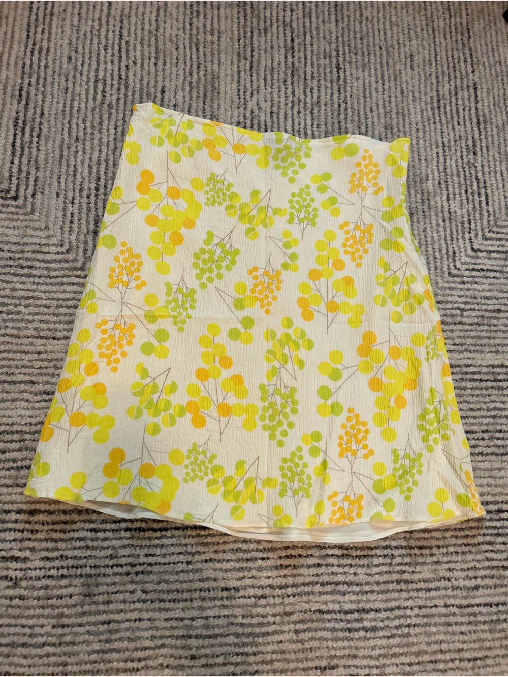 Y2K Silk Fruit Print mini skirt Mossimo Artsy Mod